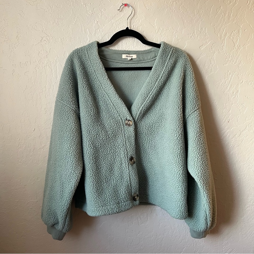 Madewell (RE)sourced Fleece Crop Cardigan - Picture 5 of 14